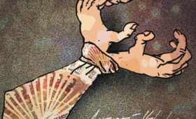 Две истертые купюры