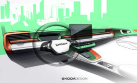 Skoda показала интерьер нового кроссовера Epiq на первых эскизах